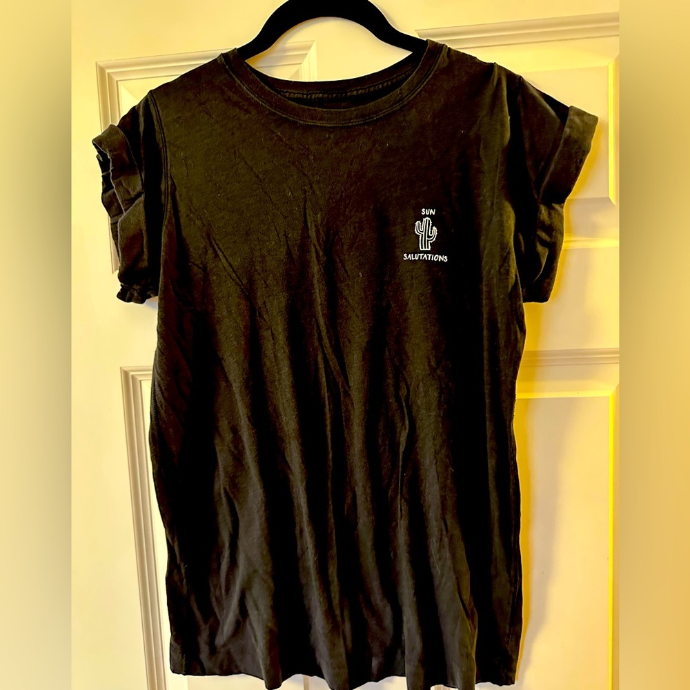 lululemon Pima cotton boxy tee with cuffed sleeves and graphic detail